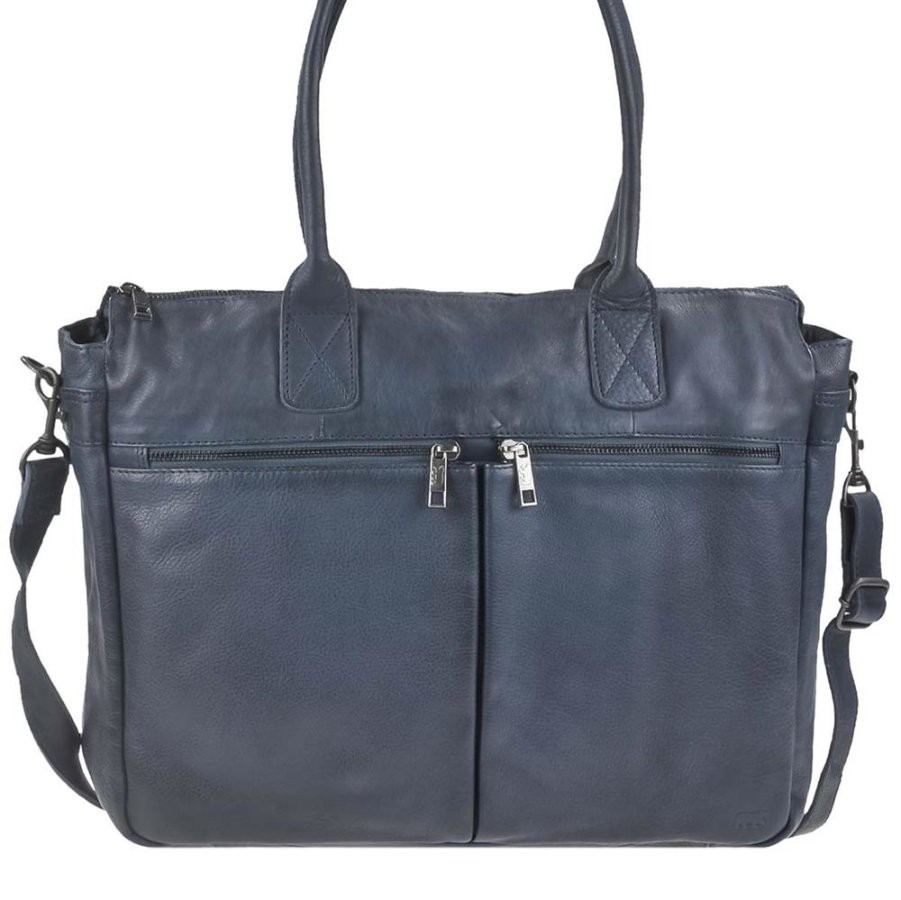 Bear Design Umhängetasche Damen Shopper Leder 45x32cm 