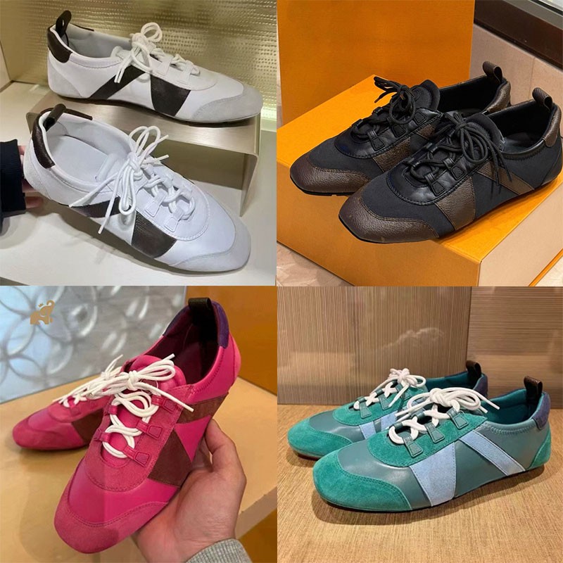 New Sneakerina Suede Calf Leather Ballet Sneakers For Women Shoes 25SS Designer ultra flexible TPU outsole comfort lightness ballerina sports sho