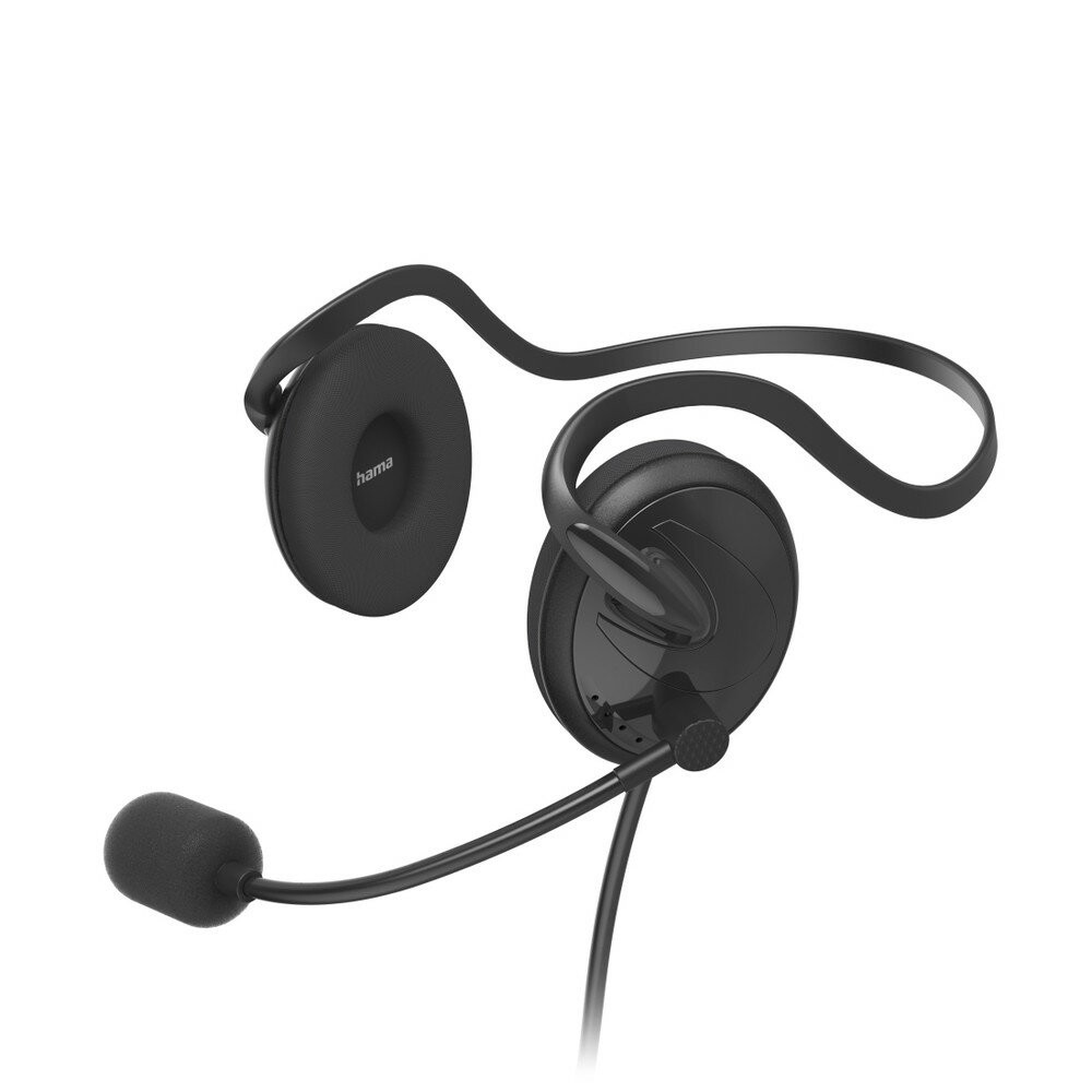 Hama NHS-P100 V2 Kopfhörer Kabelgebunden Nackenband Büro/Callcenter Schwarz