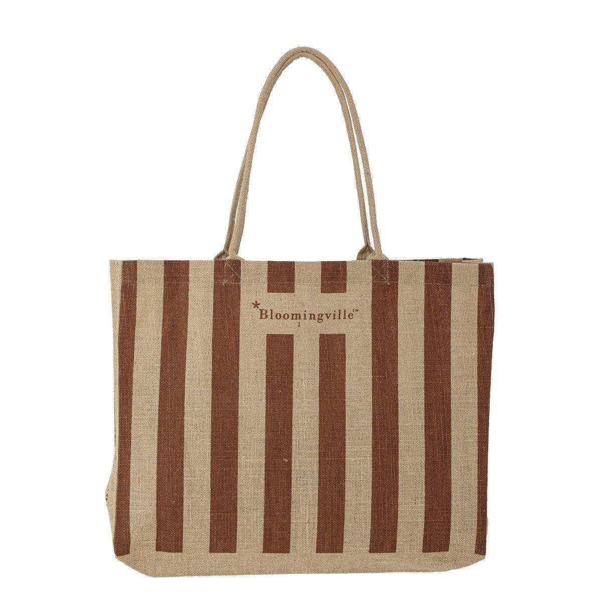 Bloomingville Bergamo Shopper Tasche braun Jute