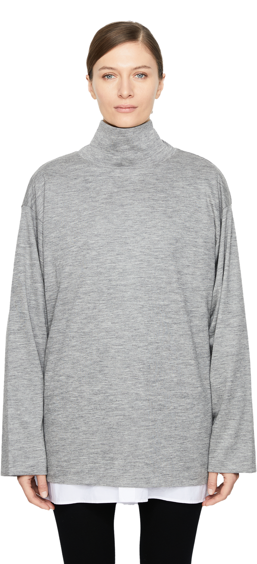 Cashmere-Langarmshirt 'Anapolis' Grau