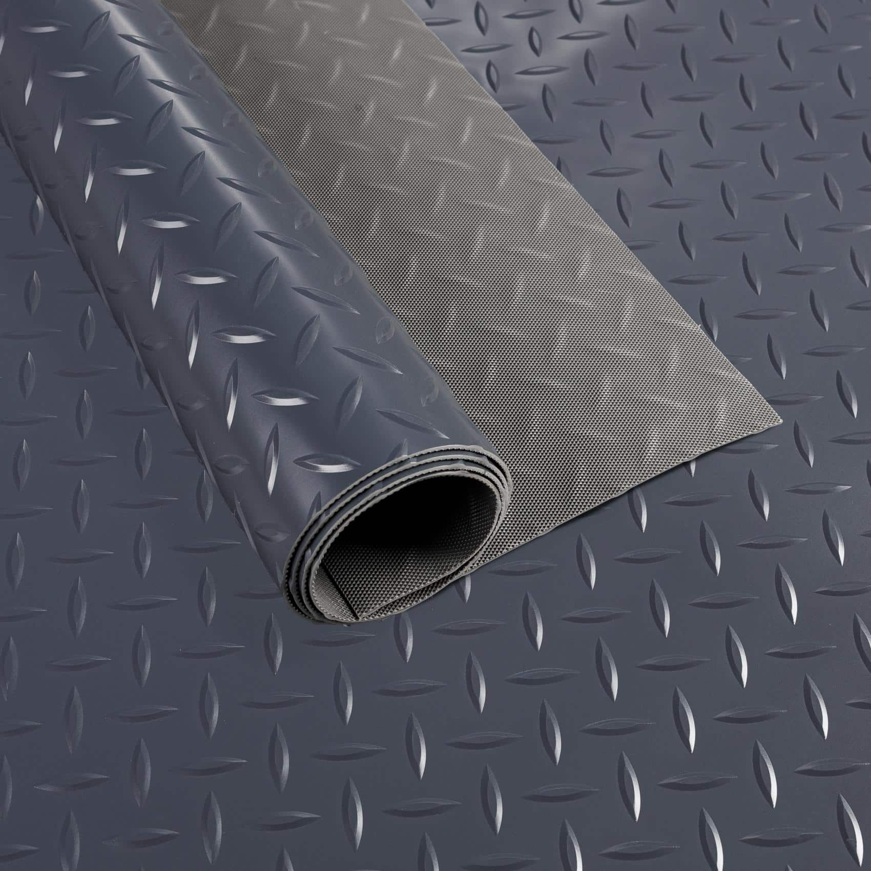 PVC Bodenbelag Dionis 1,5mm Tränenblech Anthrazit 100x90cm