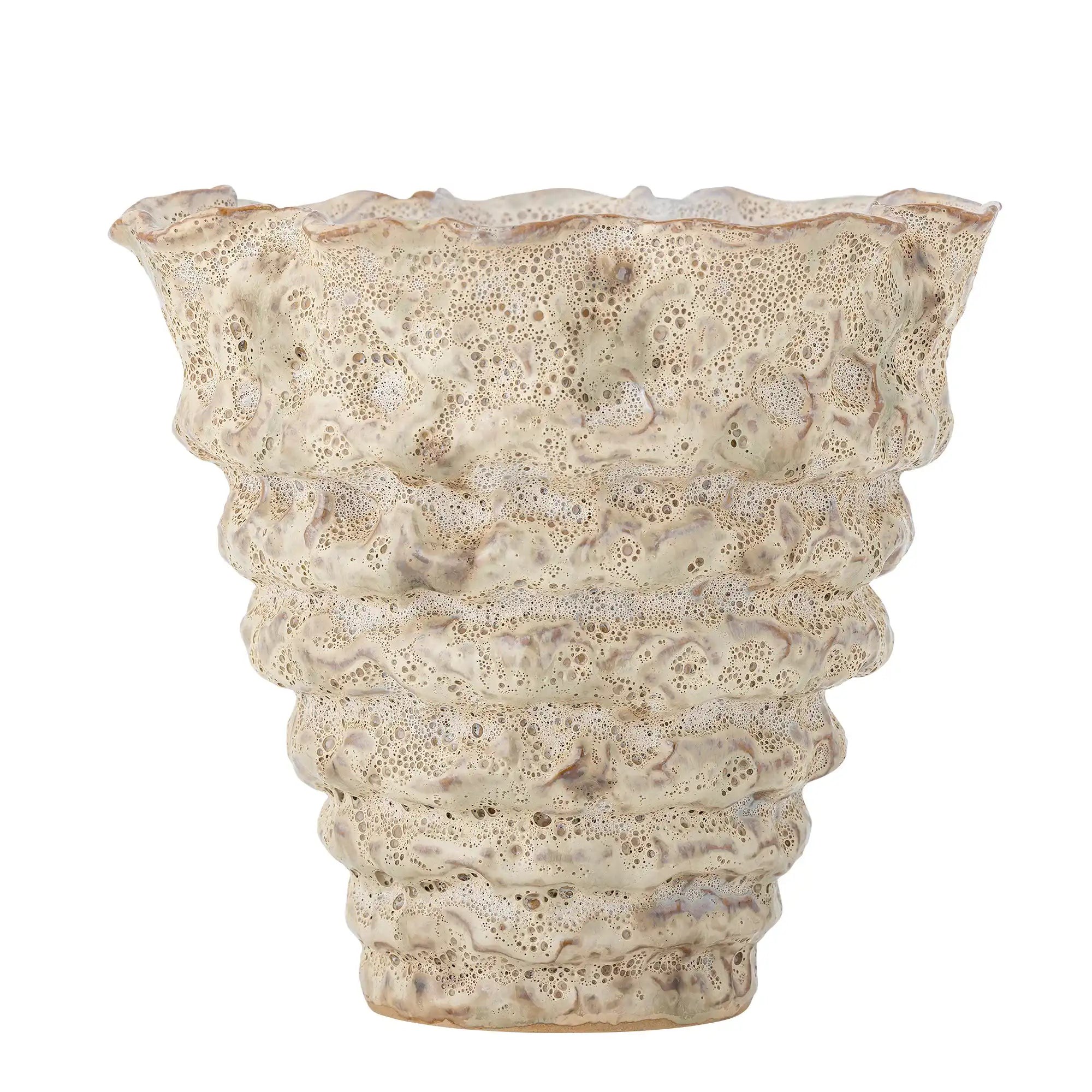 Bloomingville Blumentopf Keramik weiß Colleen 22cm