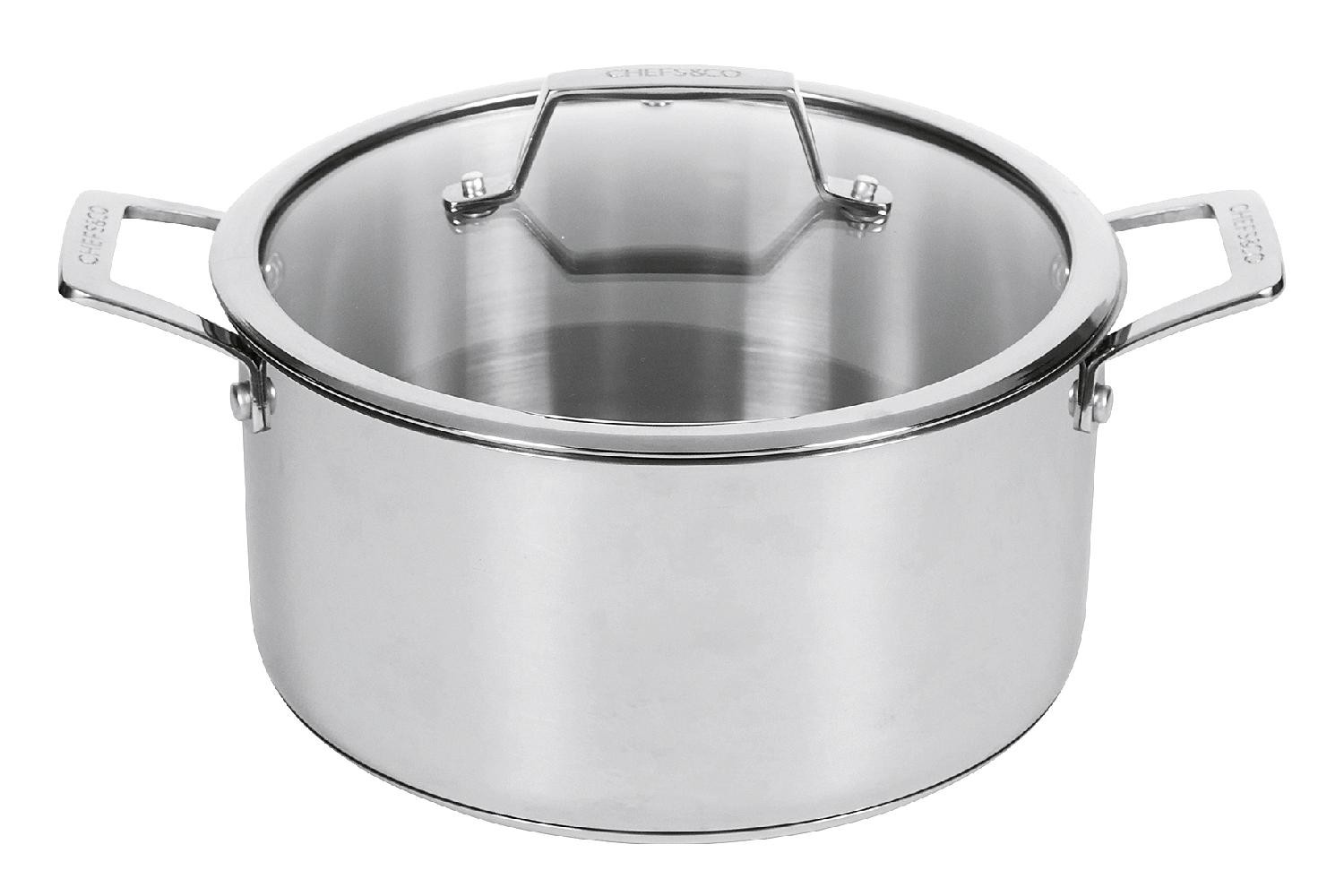 Kochtopf mit Glasdeckel 5,4l 24cm für alle Herdarten geeignet 