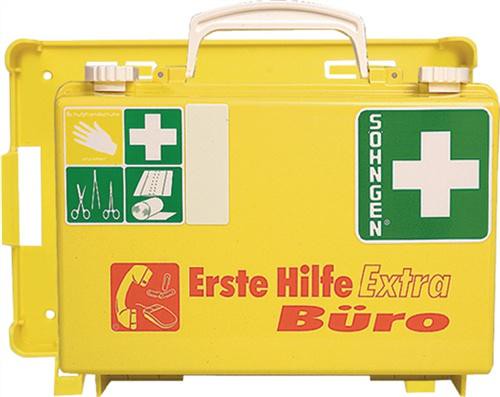 Erste Hilfe Koffer Extra, Büro B260xH170xT110ca.mm leuchtgelb SÖHNGEN