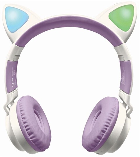 Lexibook Leuchtende kabellose Katze Bluetooth On-Ear Kopfhörer
