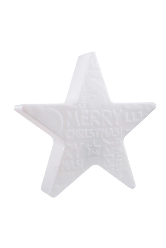 8 Seasons Design Dekoleuchte Shining Star Merry Christmas weiß 60 cm