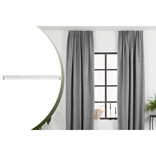 Lifa Living - Gardinenstange - 160-300 cm - Weiß