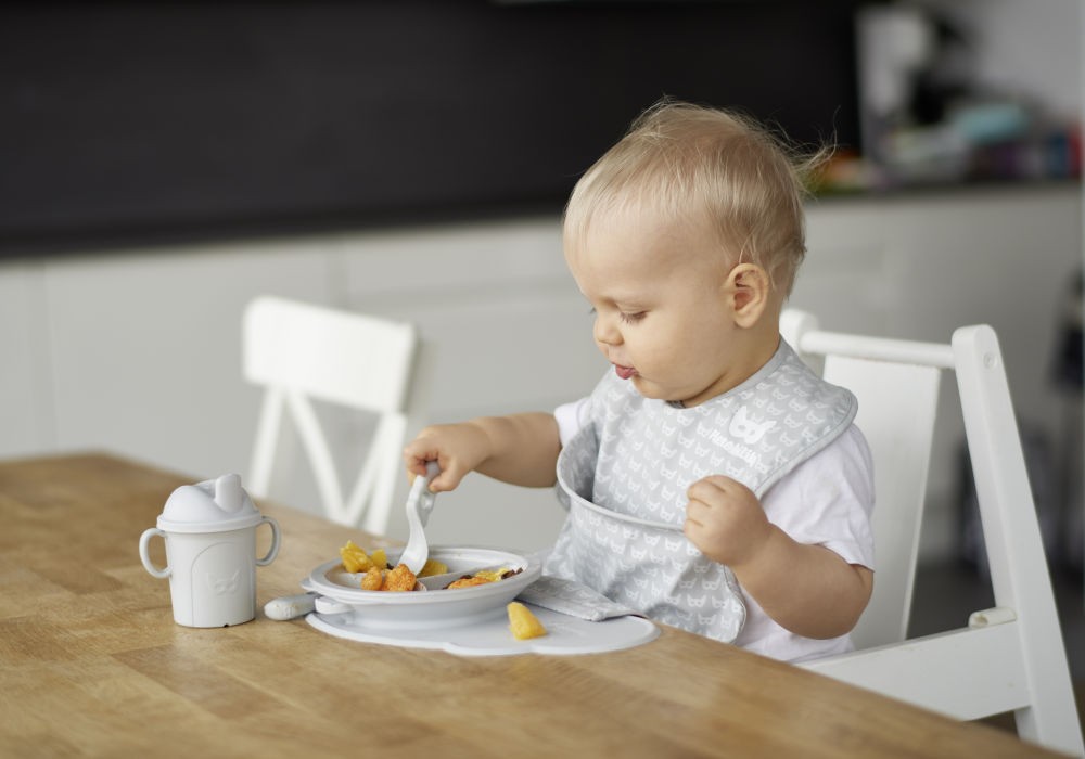 Herobility Lätzchen magnetisch mist grey