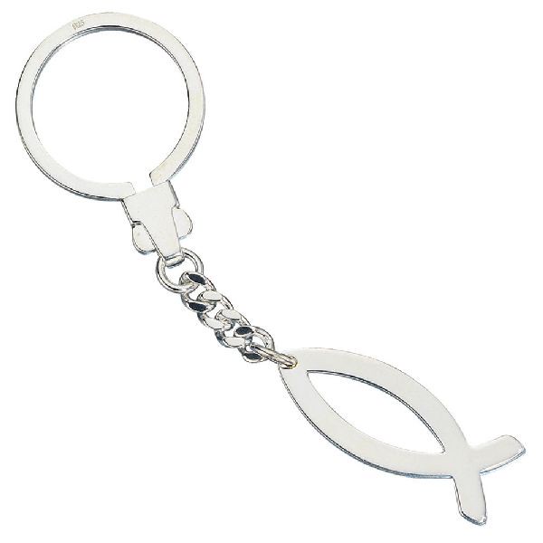 Schlüsselanhänger Ichthys 925 Sterling Silber CJ