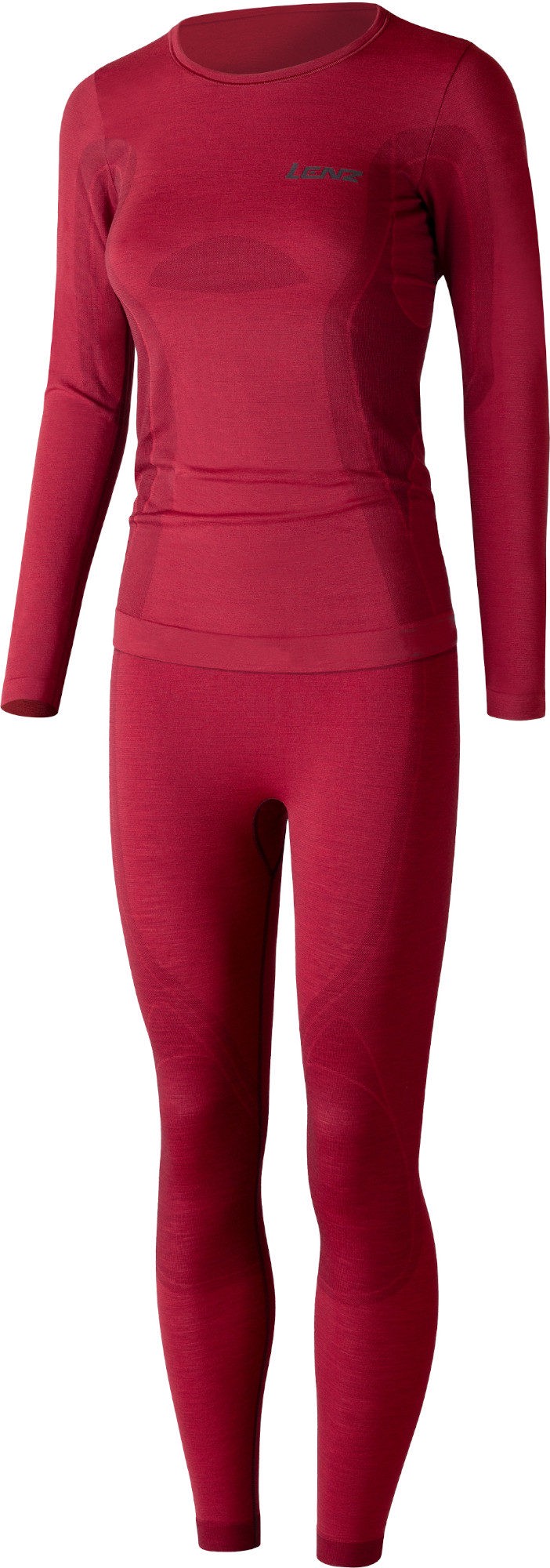 Lenz Merino rotes Damen Funktionswäsche Set, Größe M L