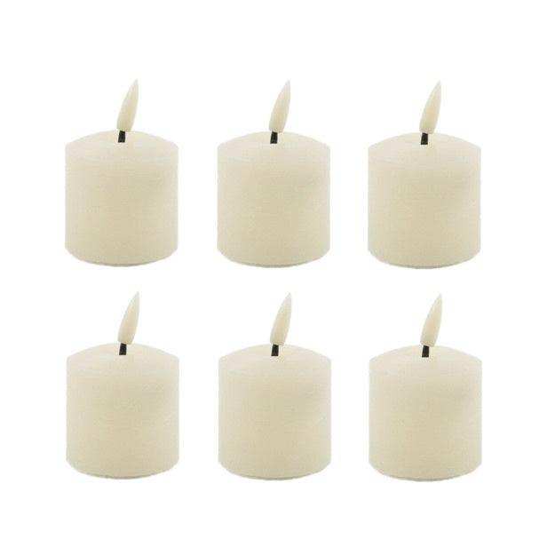 Mansion atmosphere LED Mini-Kerzen Elfenbein Weiß - 6 Stück