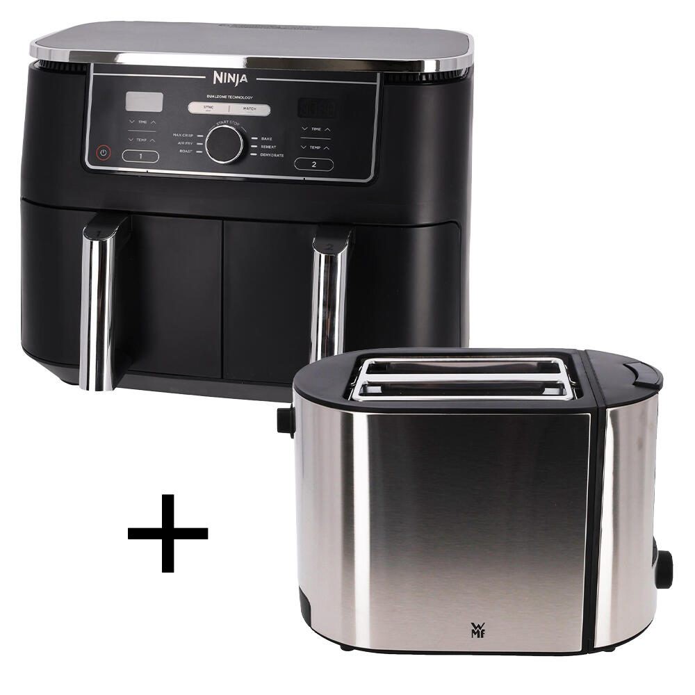 Ninja Doppel-Heißluftfritteuse AF400EU + WMF Bueno Pro Toaster 870 W
