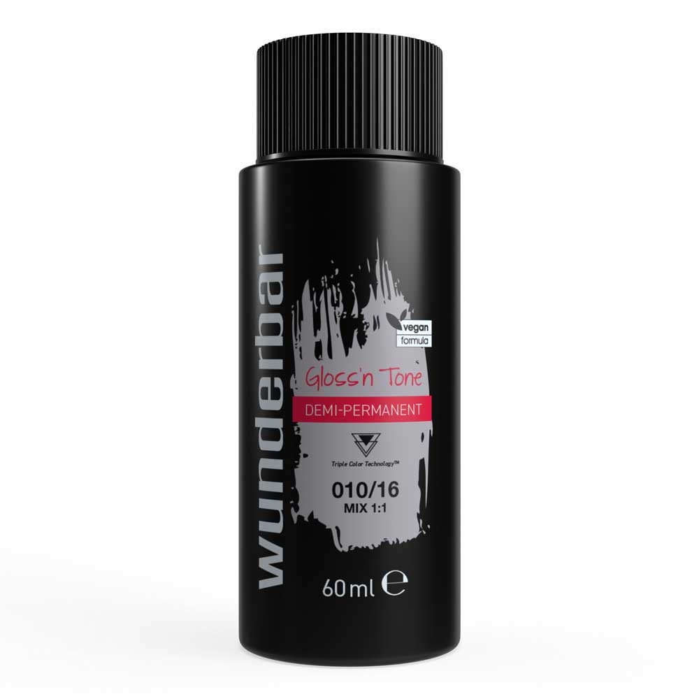Wunderbar Gloss'n Tone Demi-Permanente Flüssighaarfarbe 010/16 Hell Lichtblond Asch Violett 60ml