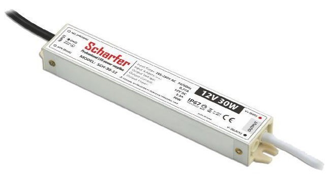 Scharfer - LED Trafo 30 W / 12 V - IP67