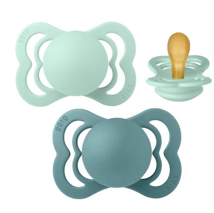 BIBS Schnuller Surpreme Island Sea/Nordic Mint Latex 6-18 Monate