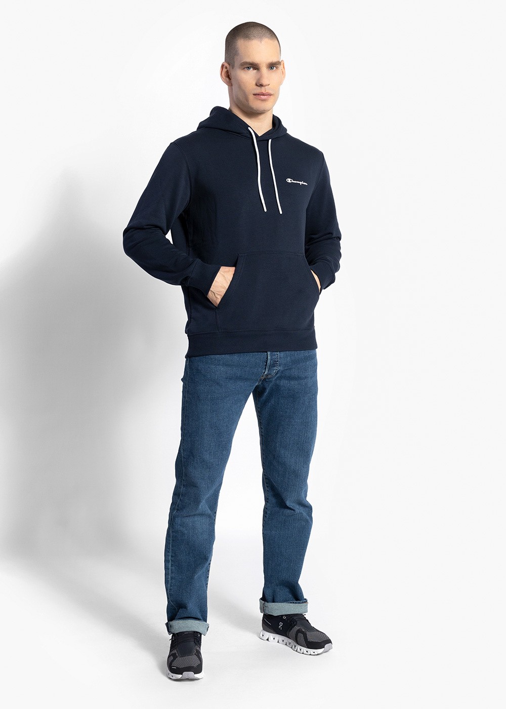 CHAMPION HOODED SWEATSHIRT 218535-BS501 - Herren Kapuzenpullover - Navy blau