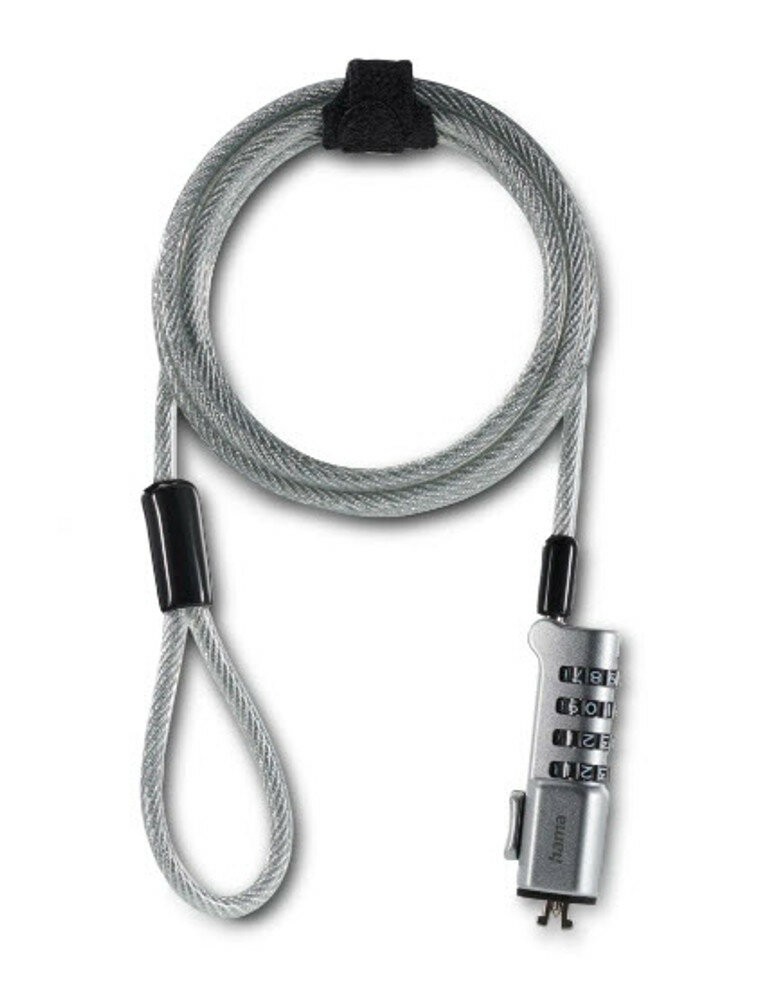 Hama Nano Kabelschloss Edelstahl 1,8 m