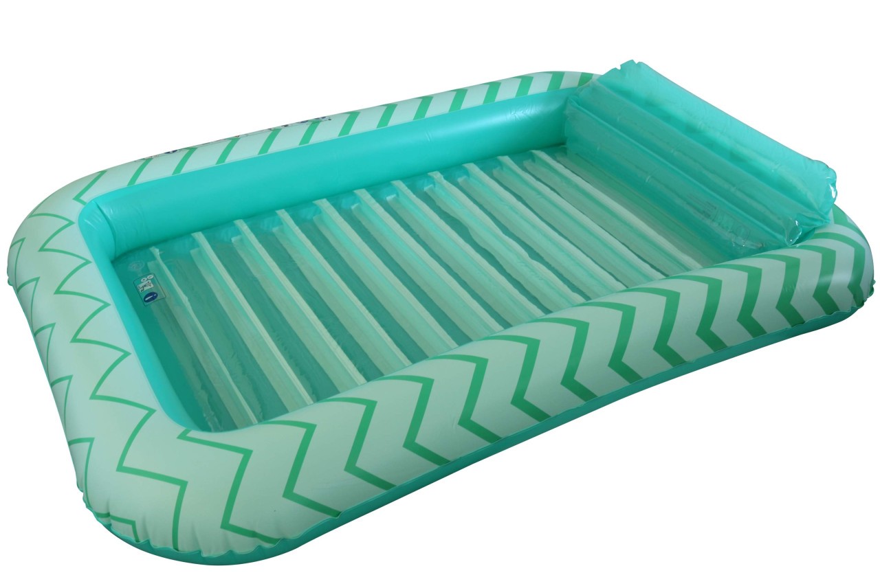 Kynast Poolliege aufblasbar 180 x 122 x 24 cm grün mit Kissen