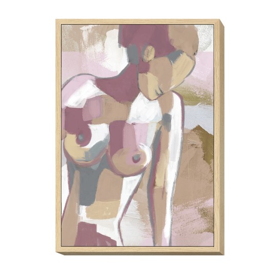 Leinwandbild „Frau“ + Rahmen – Gemälde – Dekoration – Wohnaccessoires – 70 x 50 cm