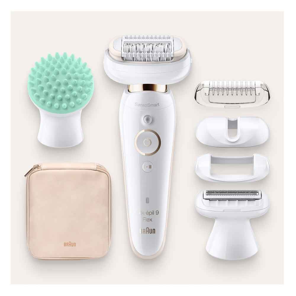 Braun Silk-épil 9 Flex 9020 wet&dry Epilierer weiß/gold