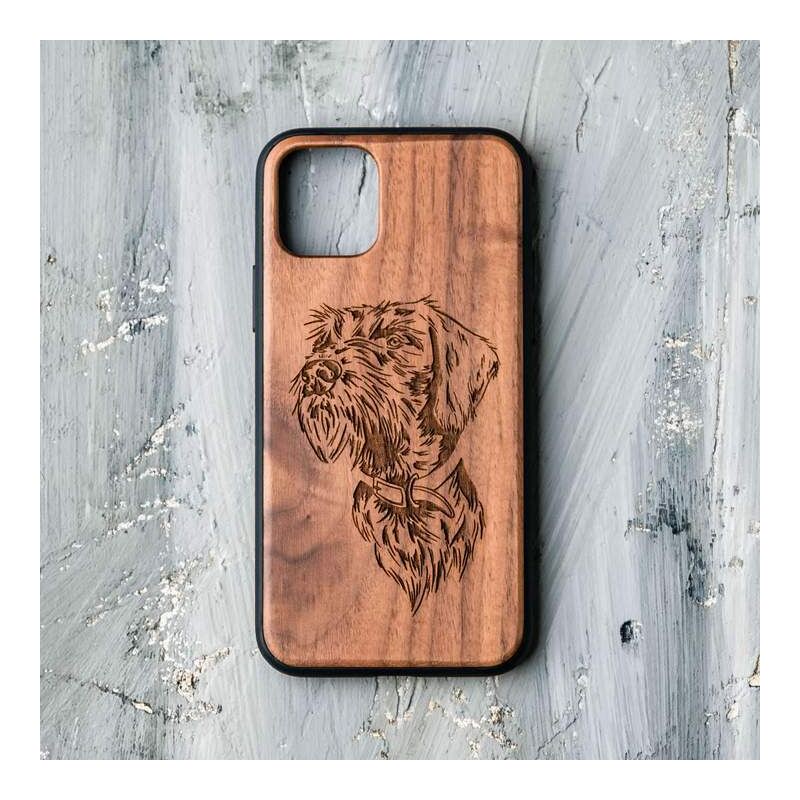 Holzwelt Cases Handyhülle D. Drahthaar iPhone X/XS