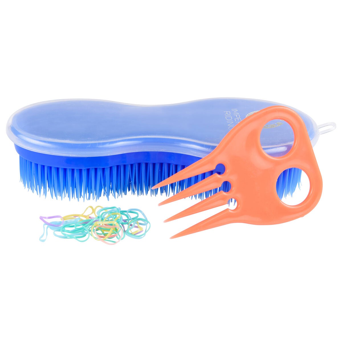 Imperial Riding Perfection Bürste 3er Pack mit Einflechtgummis IRH...