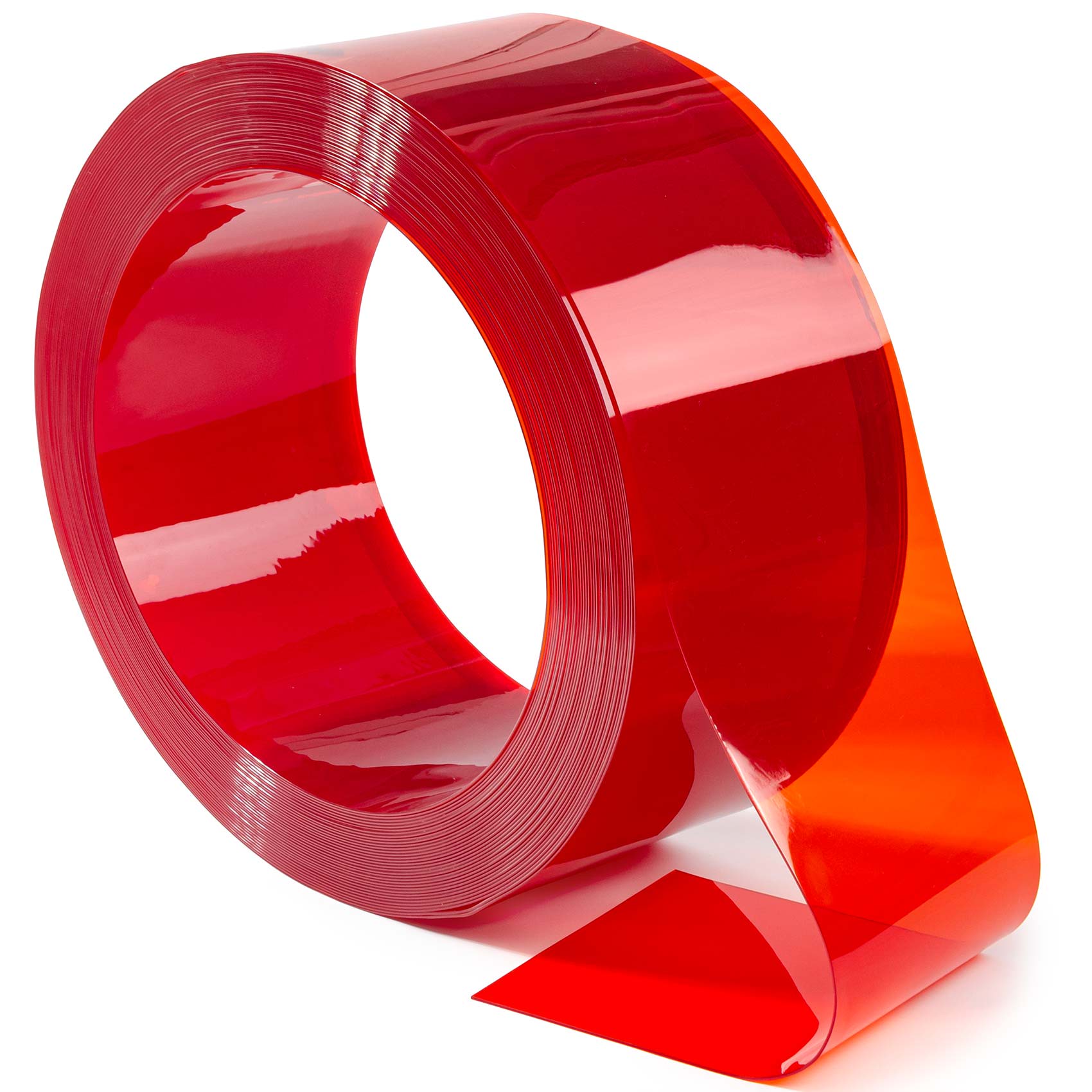 PVC Lamellen Streifenvorhang Lamellenvorhang farbig Rot Stärke 2mm Breite 20cm 100 x 20cm