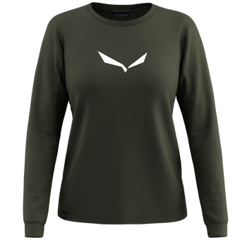 Eagle Solidlogo Dry Tee W, L/S Tee, 42/36, 5280-dark olive, Damen  - Salewa
