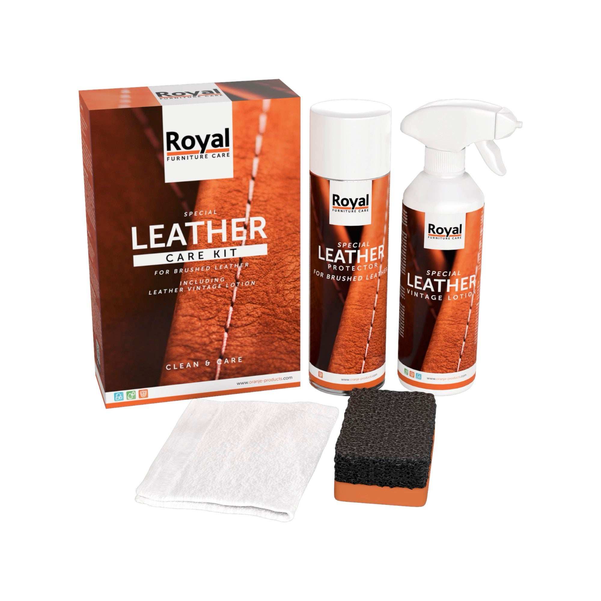 Oranje Furniture Care Vintage und geschliffenes Leder Pflege Set