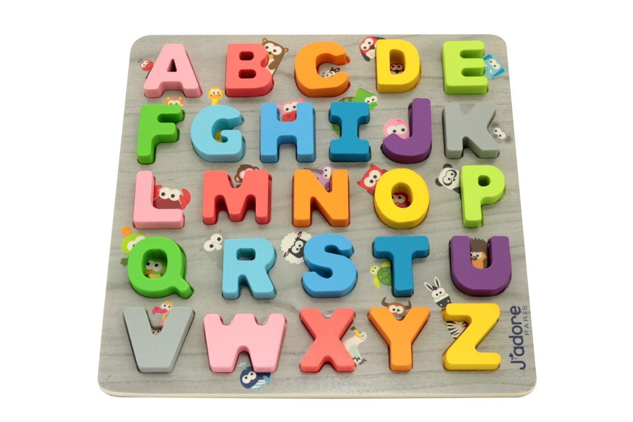 ABC Holz Legepuzzle Puzzle Buchstaben Lernspielzeug 27 Teile