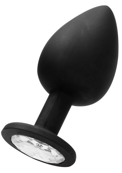 Silikon-Analplug SELF MOTION 8 x 4 cm schwarz