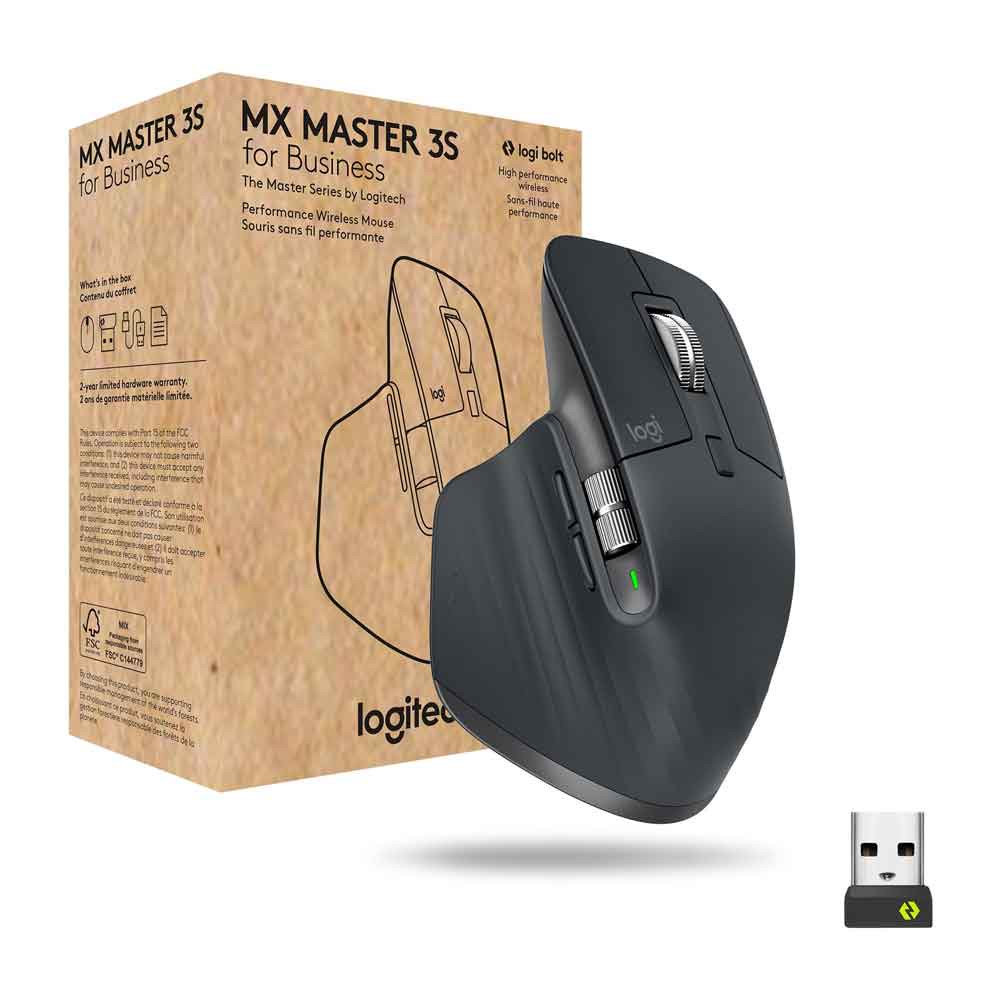Logitech MX Master 3S for Business Kabellose Maus mit Quiet Clicks graphit