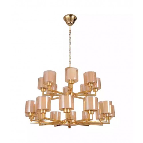 Kronleuchter Deckenleuchter Gold Deckenlampe Lüster Glas Modern Neu