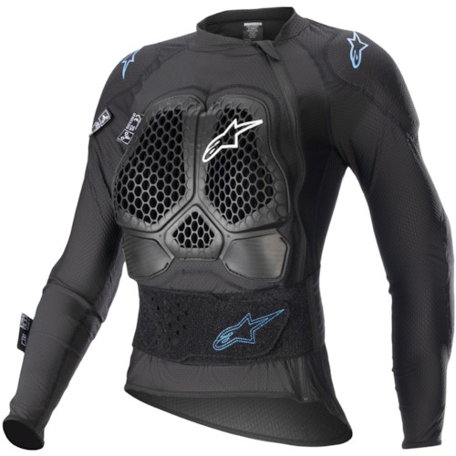 ALPINESTARS Protection jacket Stella Bionic Action V2, Motorcycle protective or body armor, Black-Cyan