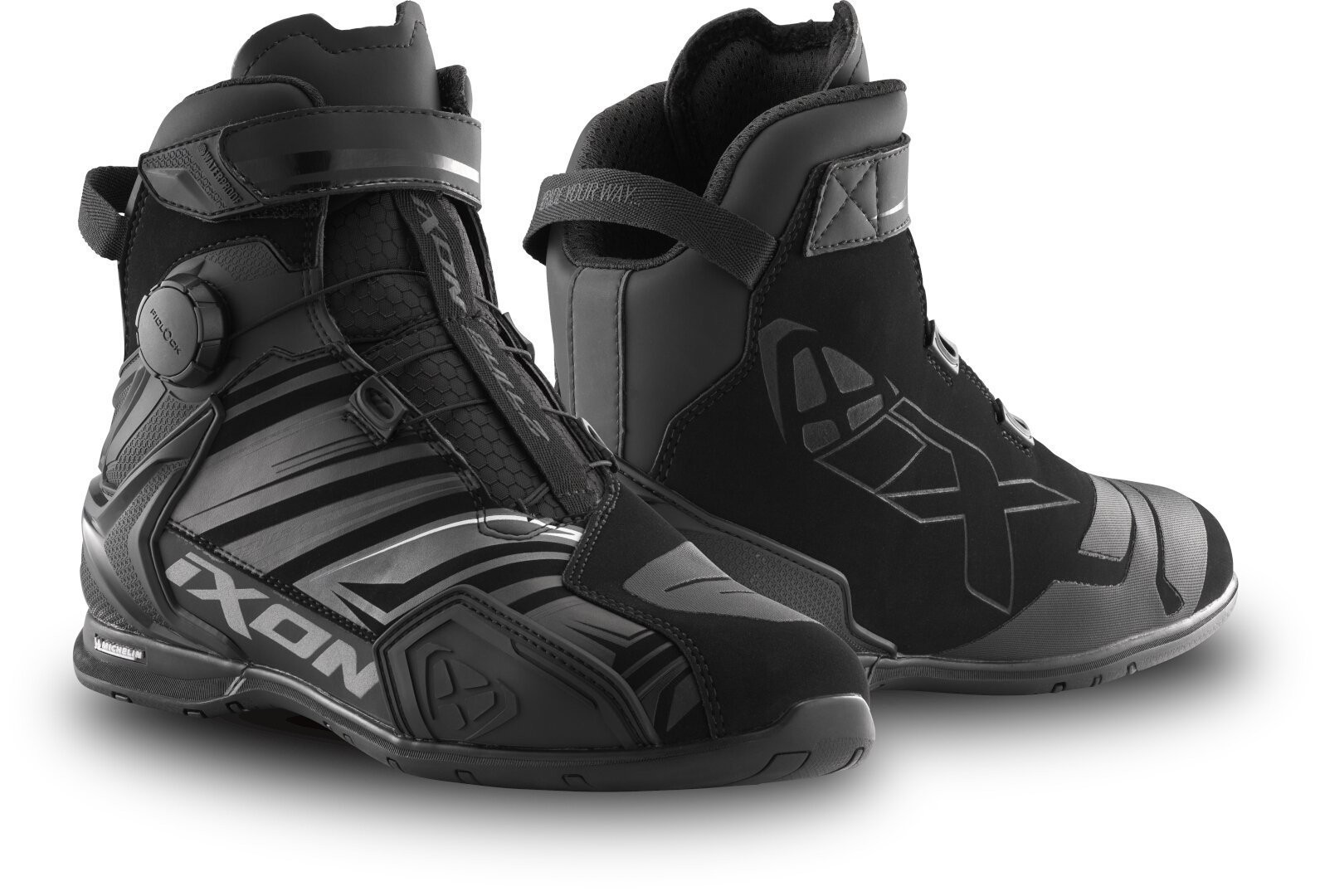 Ixon Bull 2 WP Ultra Schwarz Anthrazit Motorrad Schuhe Größe 39