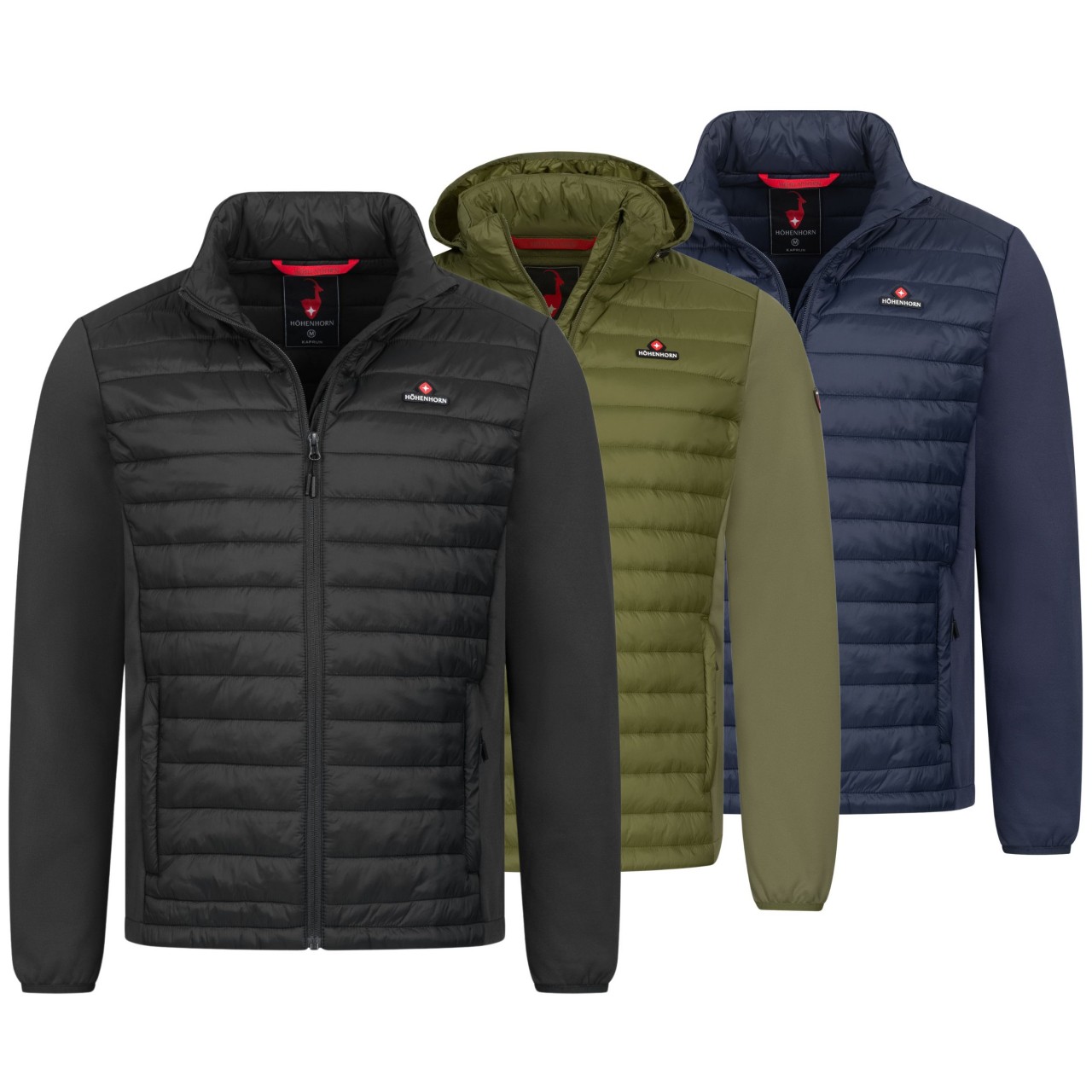 Höhenhorn Kaprun Herren Jacke Hybridjacke Steppjacke Softshell Sportjacke XL GrÃ¼n