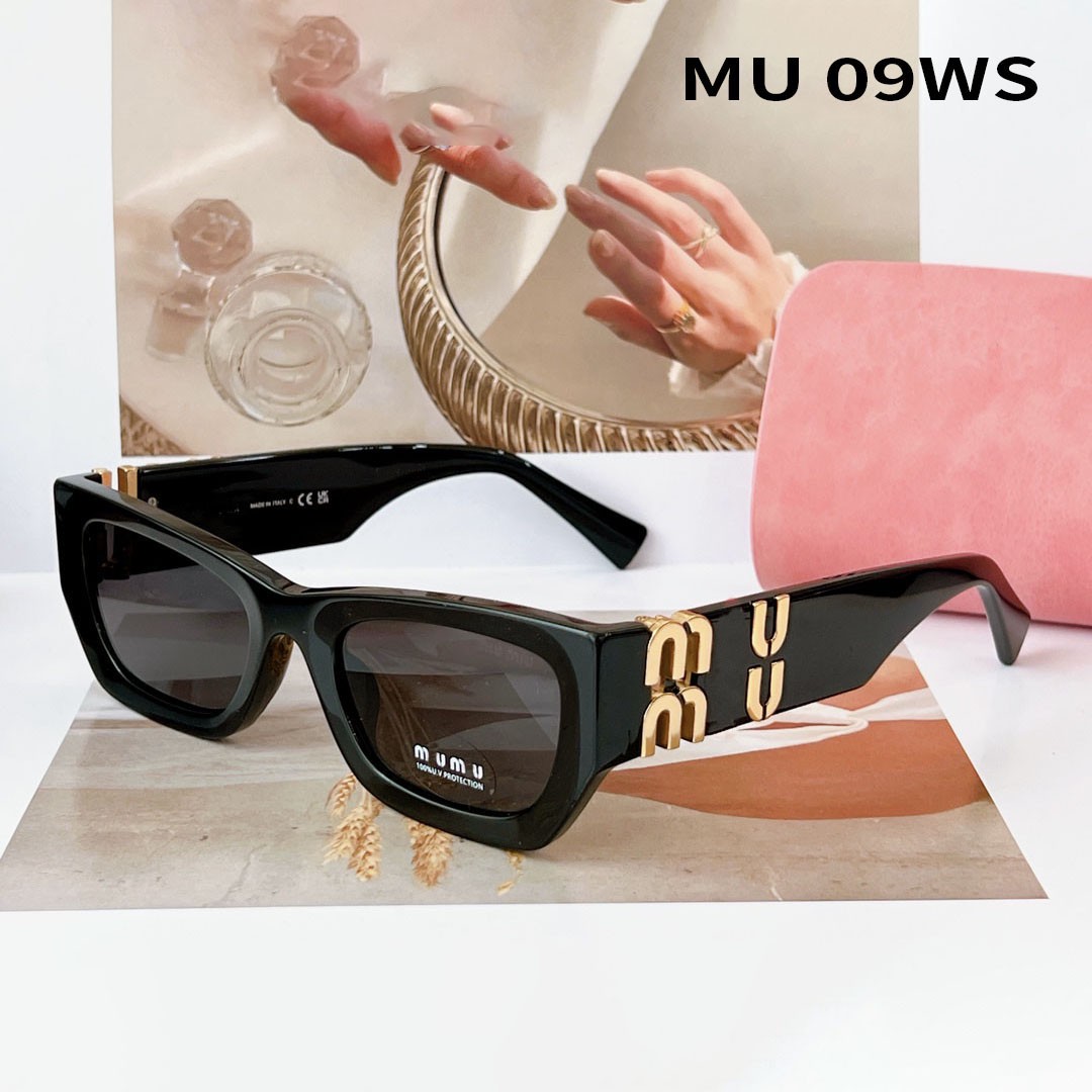 SMU09WS Italian designer official website 1:1 glasses high quality PC sheet classic cat eye sunglasses