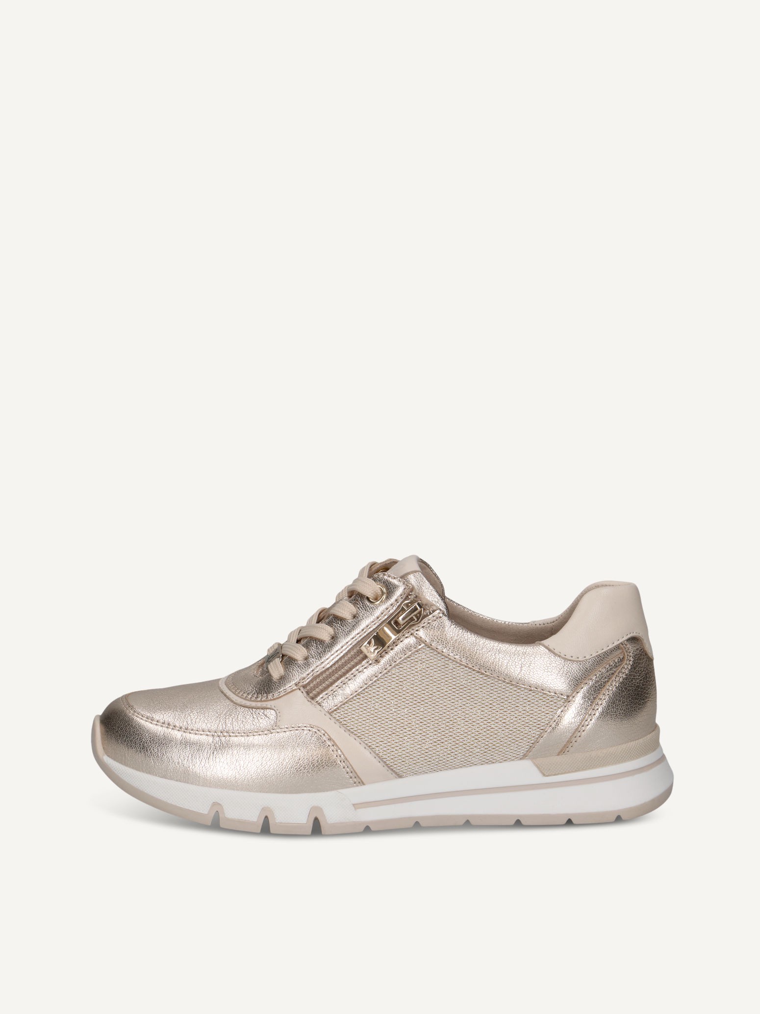 CAPRICE Sneaker, gold, aus Leder und Textil , Gr. 37