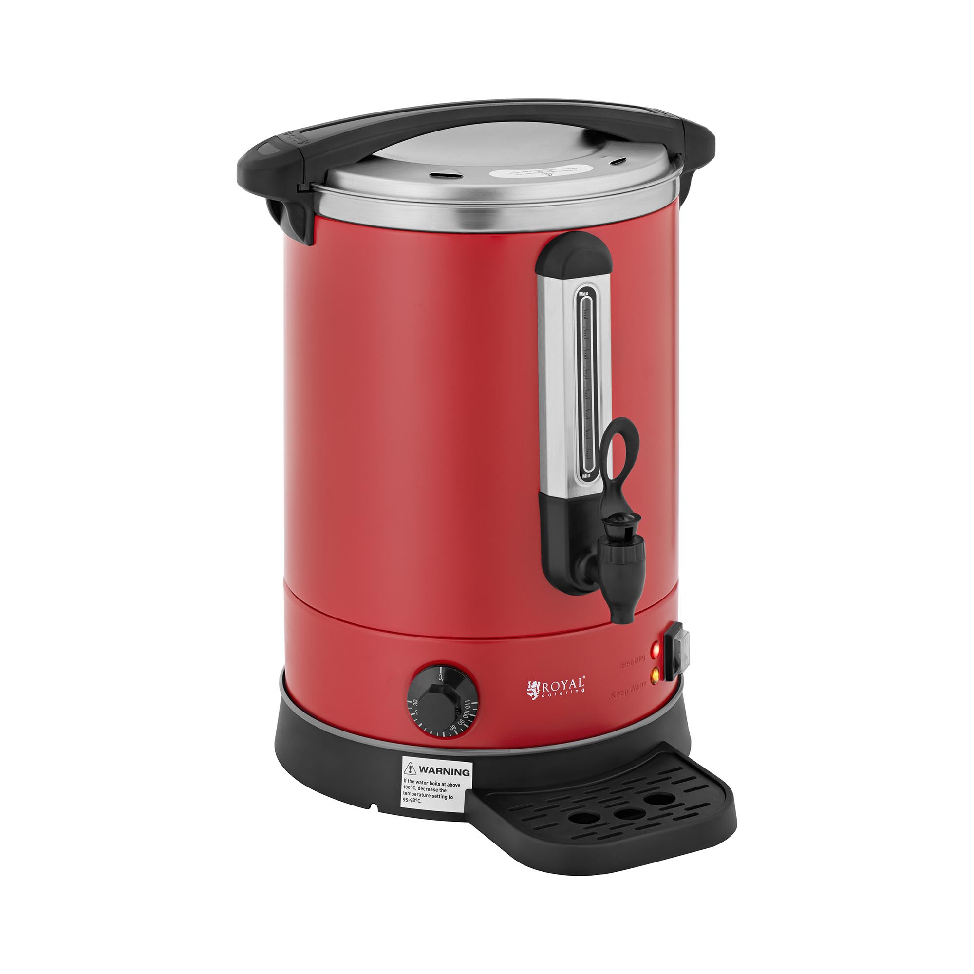 Royal Catering Wasserkocher - 13.5 L - 2500 W - Rot
