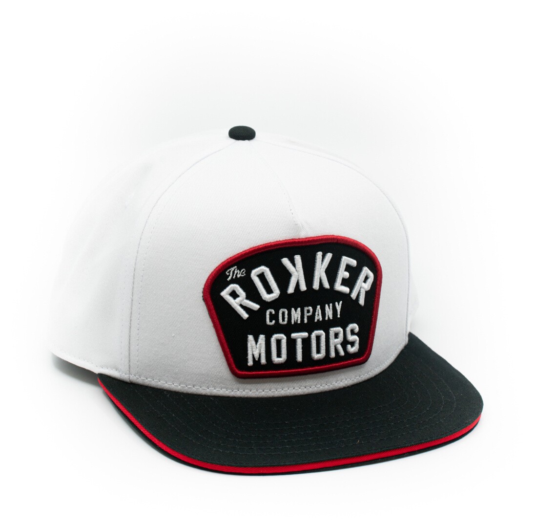 Rokker Motors Patch Snapback Cap, sort-hvid til mand