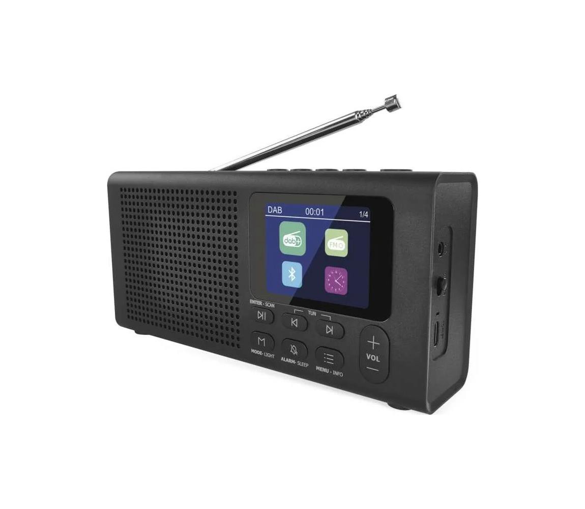 Radio DAB DAB+ FM 3W/5V/4xAA czarne
