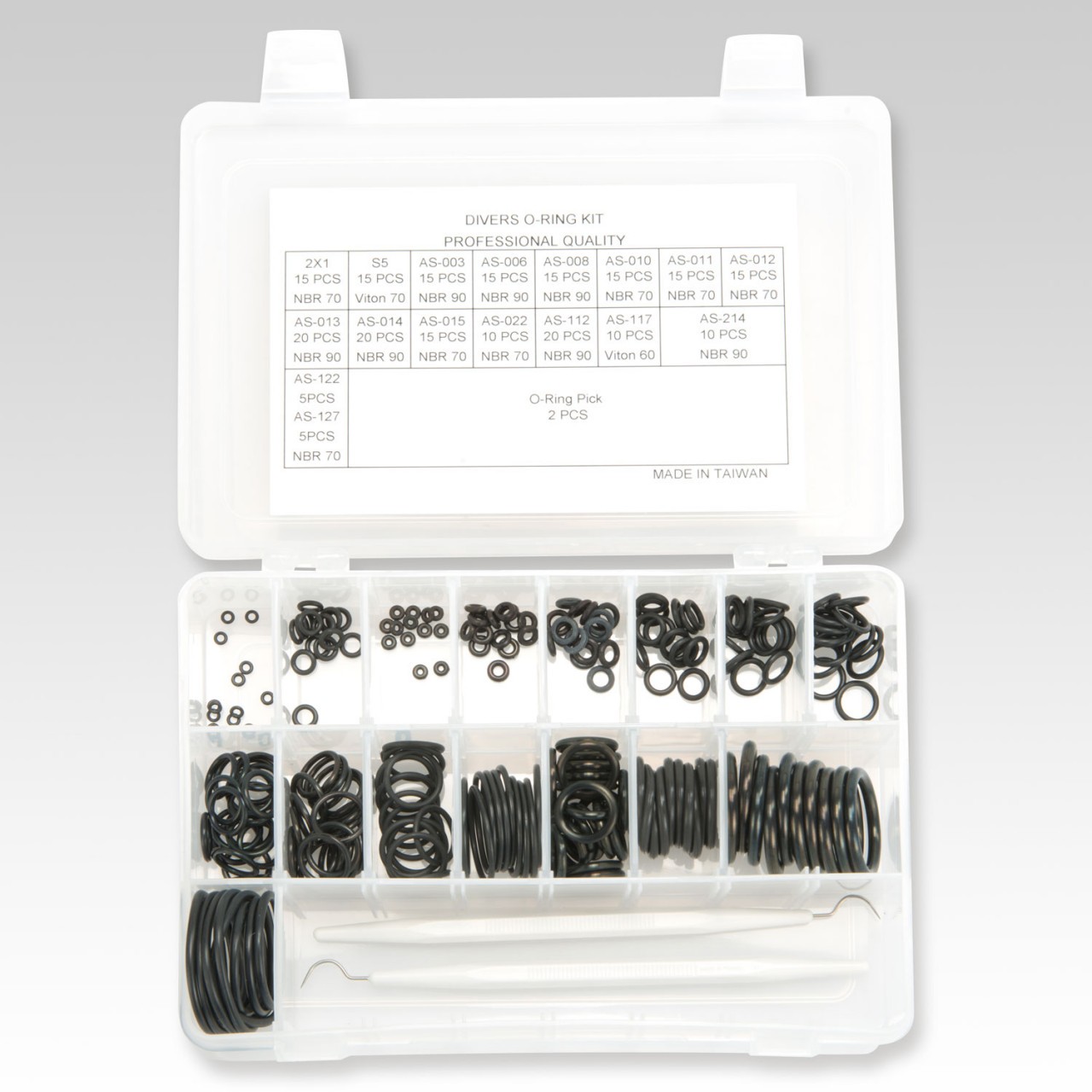 Praktisches O-Ring-Set von OMS - mit 2 Werkzeugen
