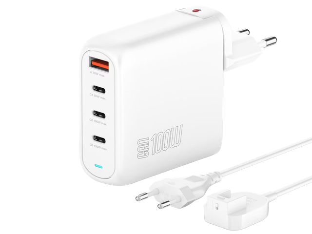 4Smarts GaN Flex Pro Ladegerät | 100 W | 3x USB-C | 1x USB-A