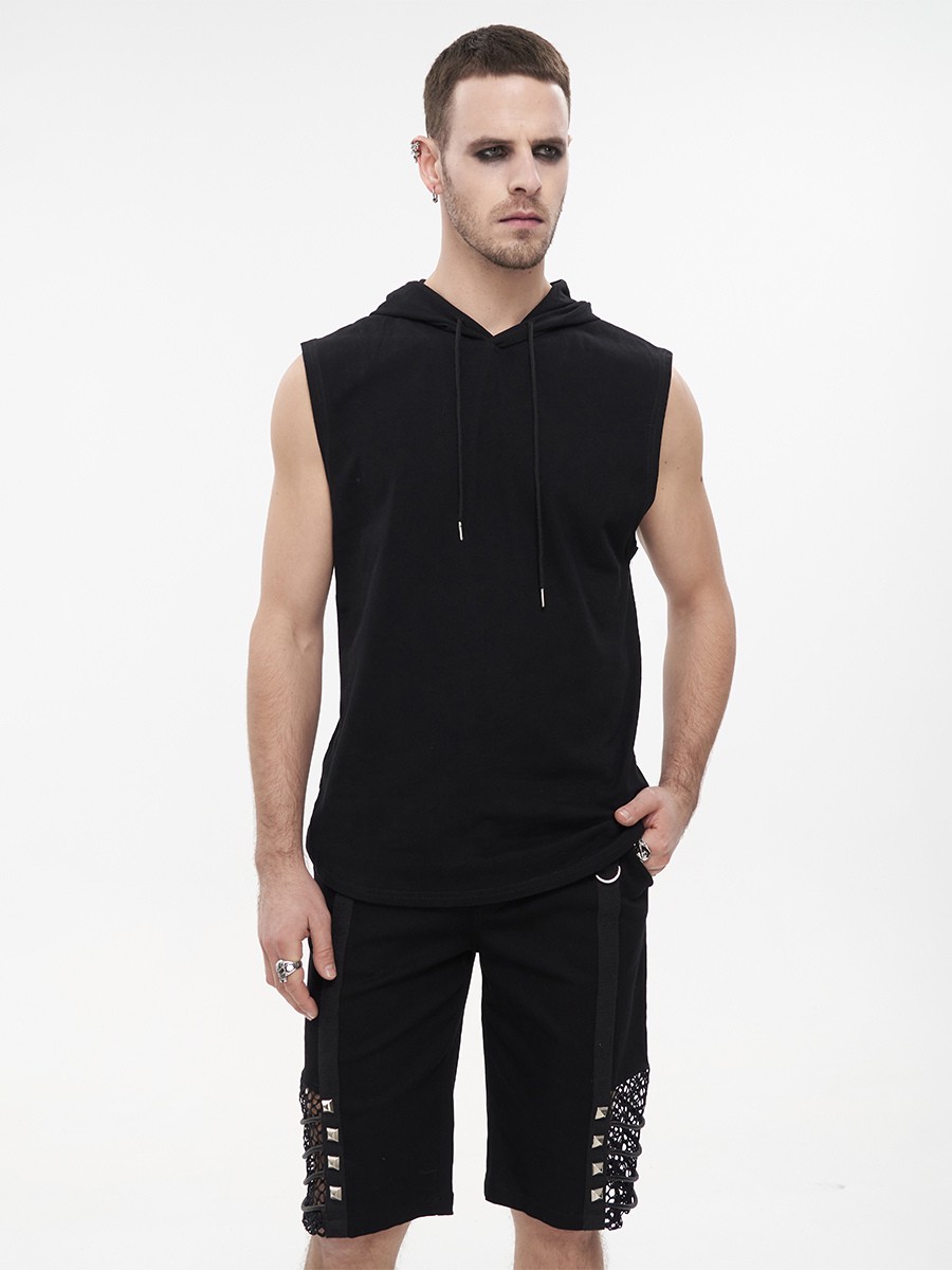 Halloween Rock Punk Herren Weste ärmellos lose Steampunk Weste Kostüme Top