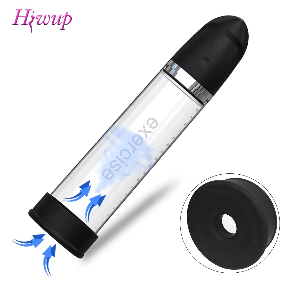 Penis Pump Vibrator Enlargerment Vacuum Pump Erection Electric USB Automatic Penis Enlargement Cock Extender For Men Sex Toyshello