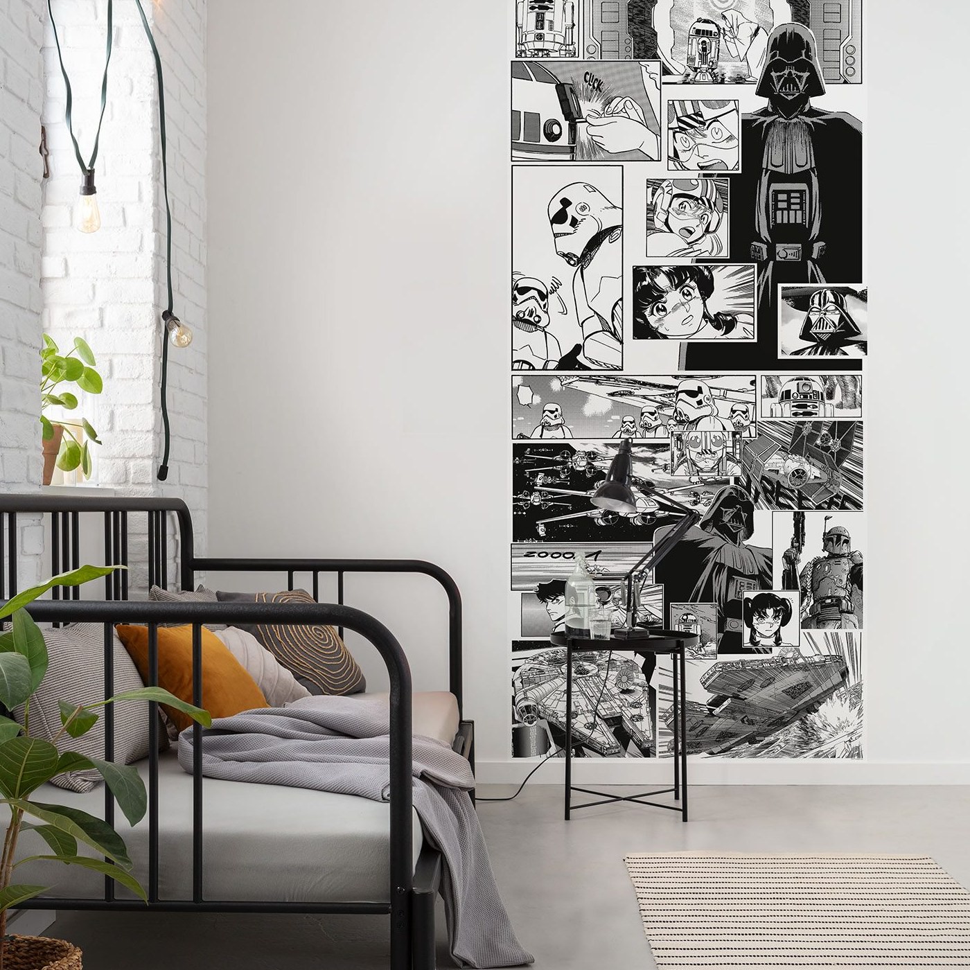 Komar Fototapete Star Wars Manga Madness 250 x 100 cm Vlies Manga Comic Schwarzweiß Darth Vader
