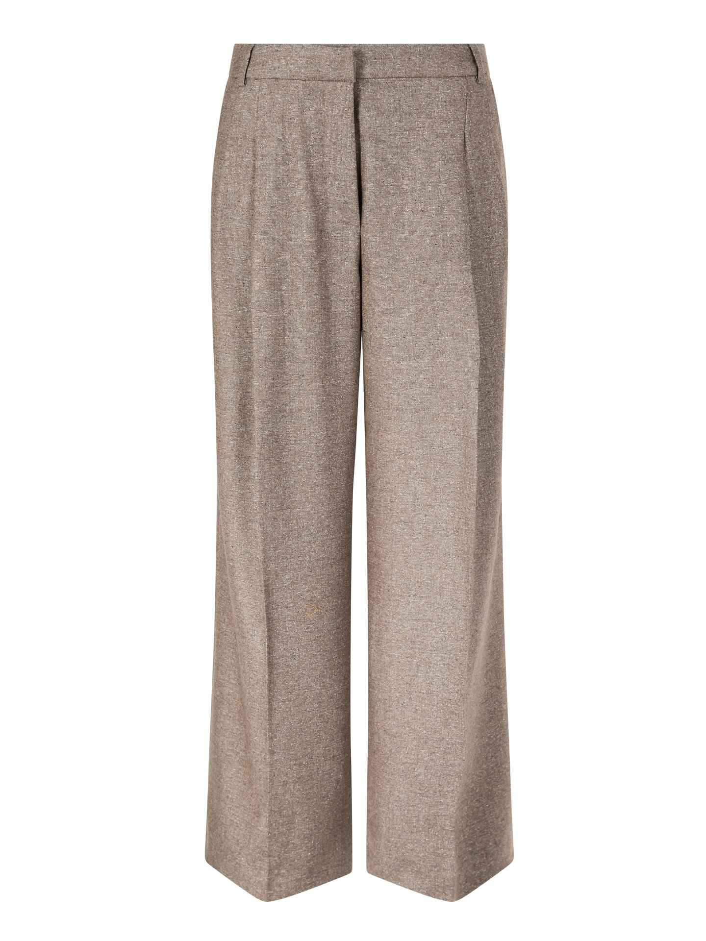 Bundfaltenhose 'Lupina Mouline' aus Wolle und Seide Braun