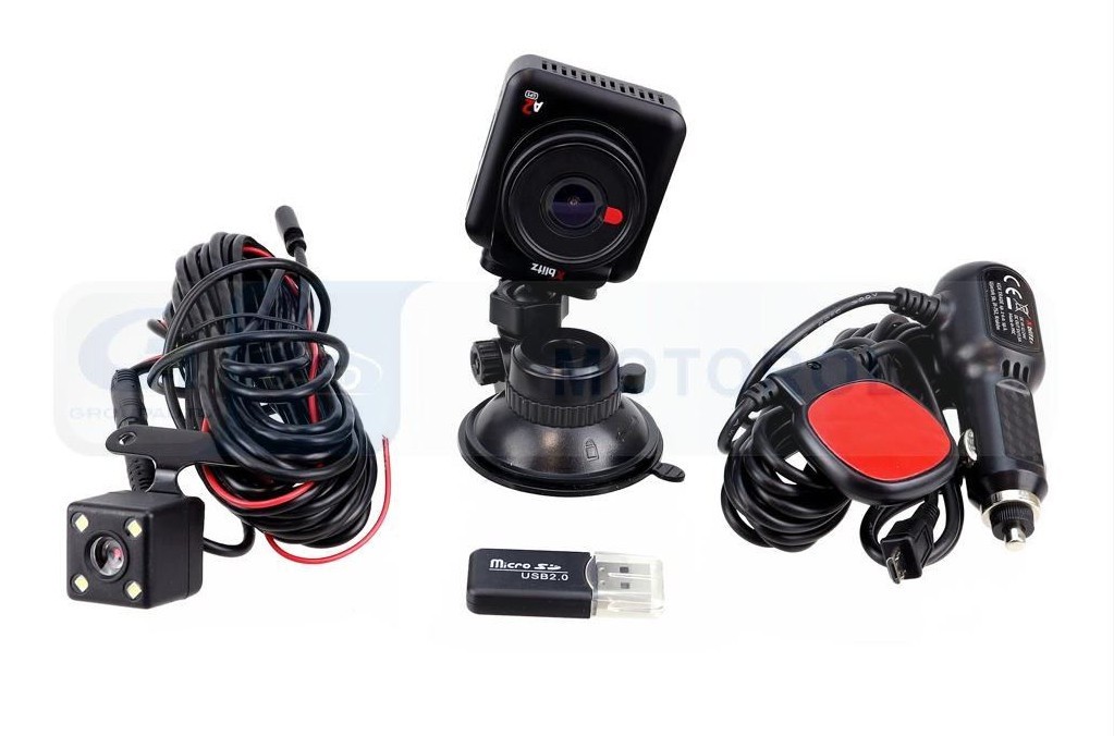 XBLITZ A2 GPS Dashcam képernyőátló: 1,5col, microSD, Videó formátum: AVI, Videó felbontás [pix]: 640x480