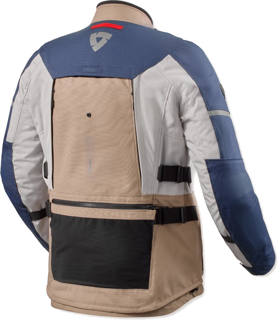 Revit Sand 5 H2O Motorfiets textiel jas, blauw-beige, afmeting S voor man